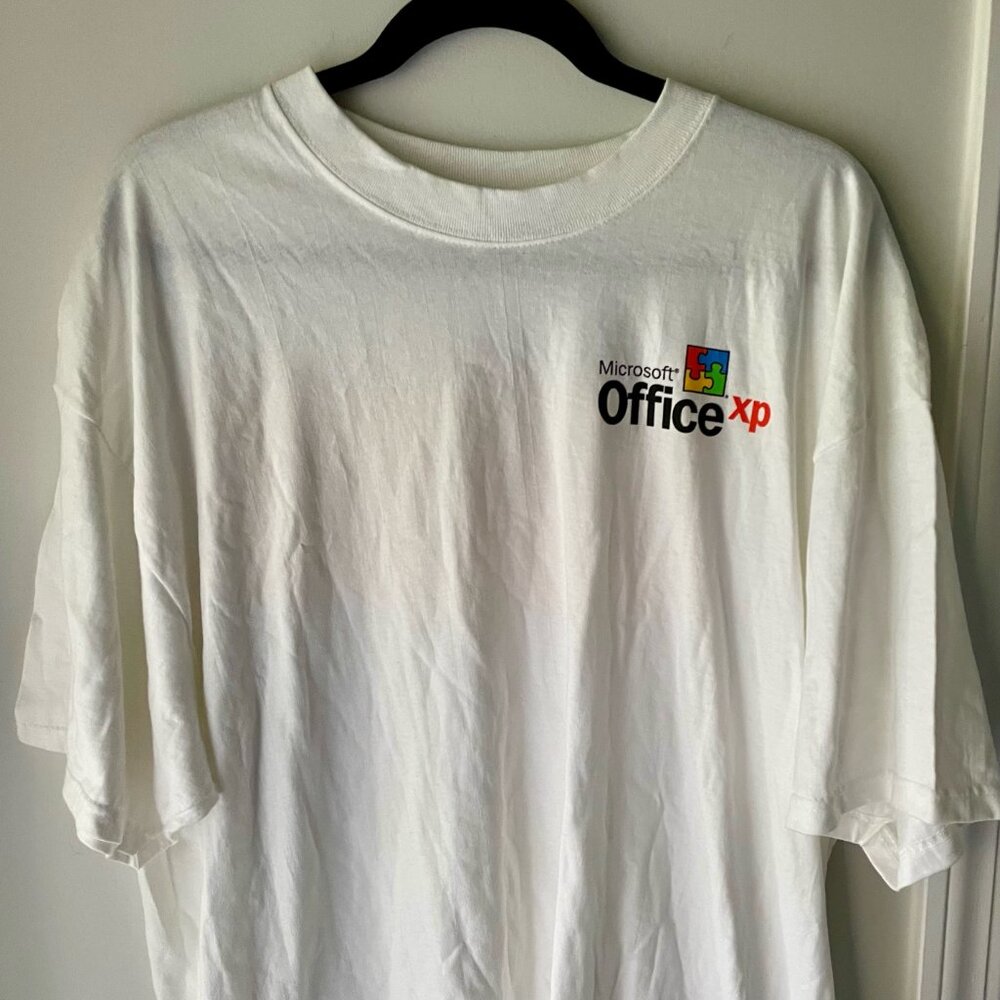 Vintage T-shirt Microsoft Office XP  " The experience will you feel it" size XL